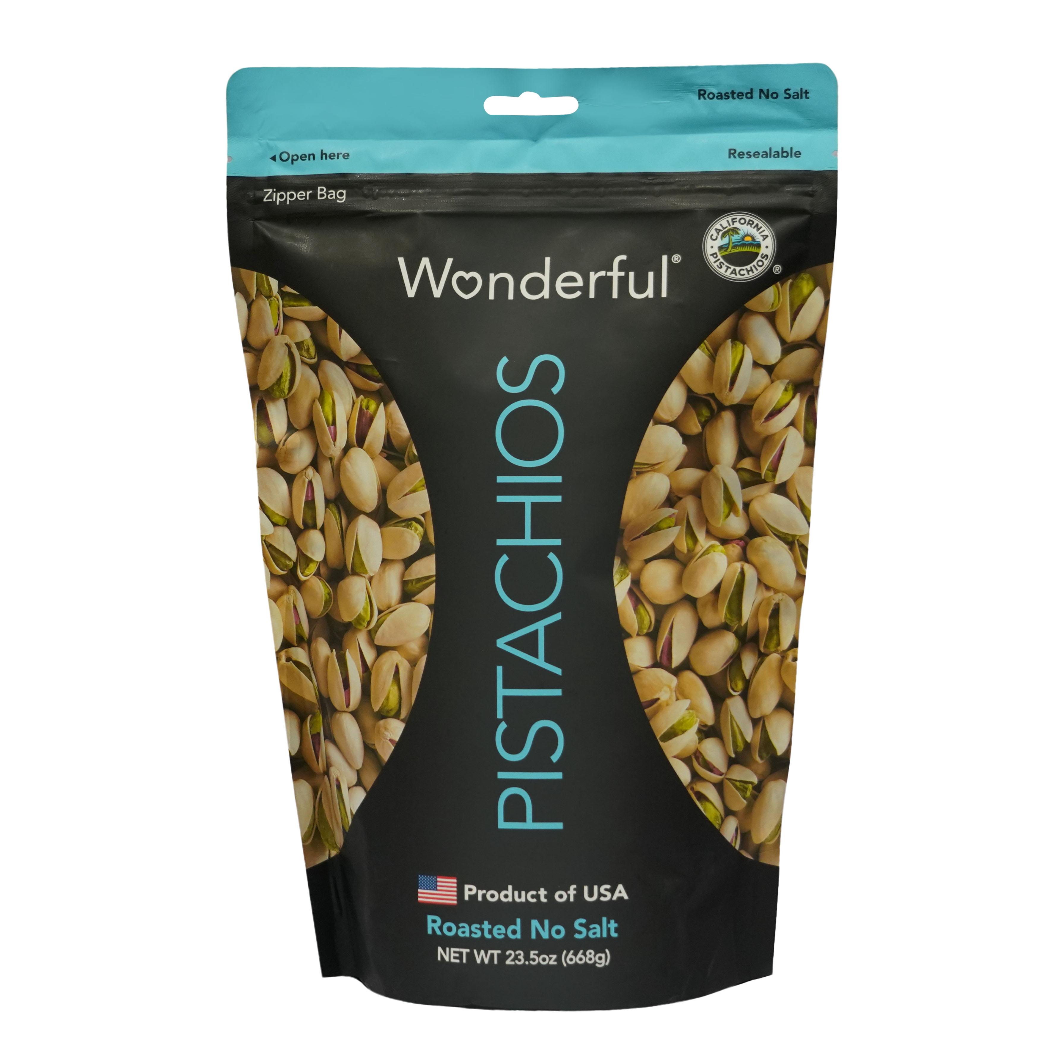 Wonderful Roasted Unsalted Pistachios (668g)